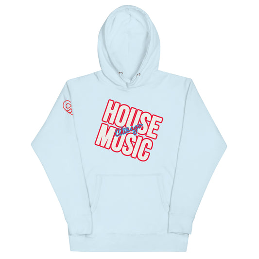 House Music Chicago - White Letters - Hoodie