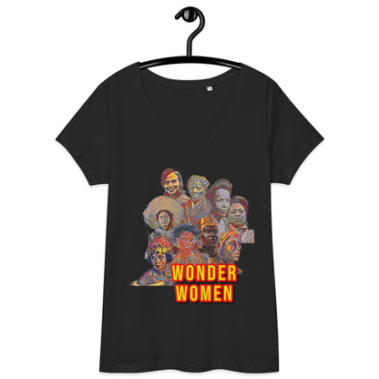 Wonder Women (Women’s fitted v-neck t-shirt)